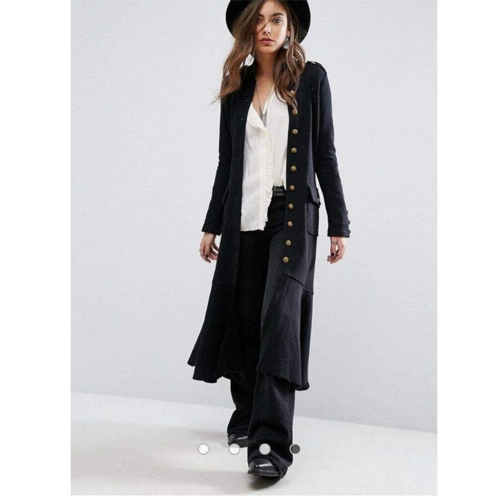 Ralph Lauren Denim Supply Military Maxi Jacket Officers Coat Cardigan Duster L - Picture 5 of 15